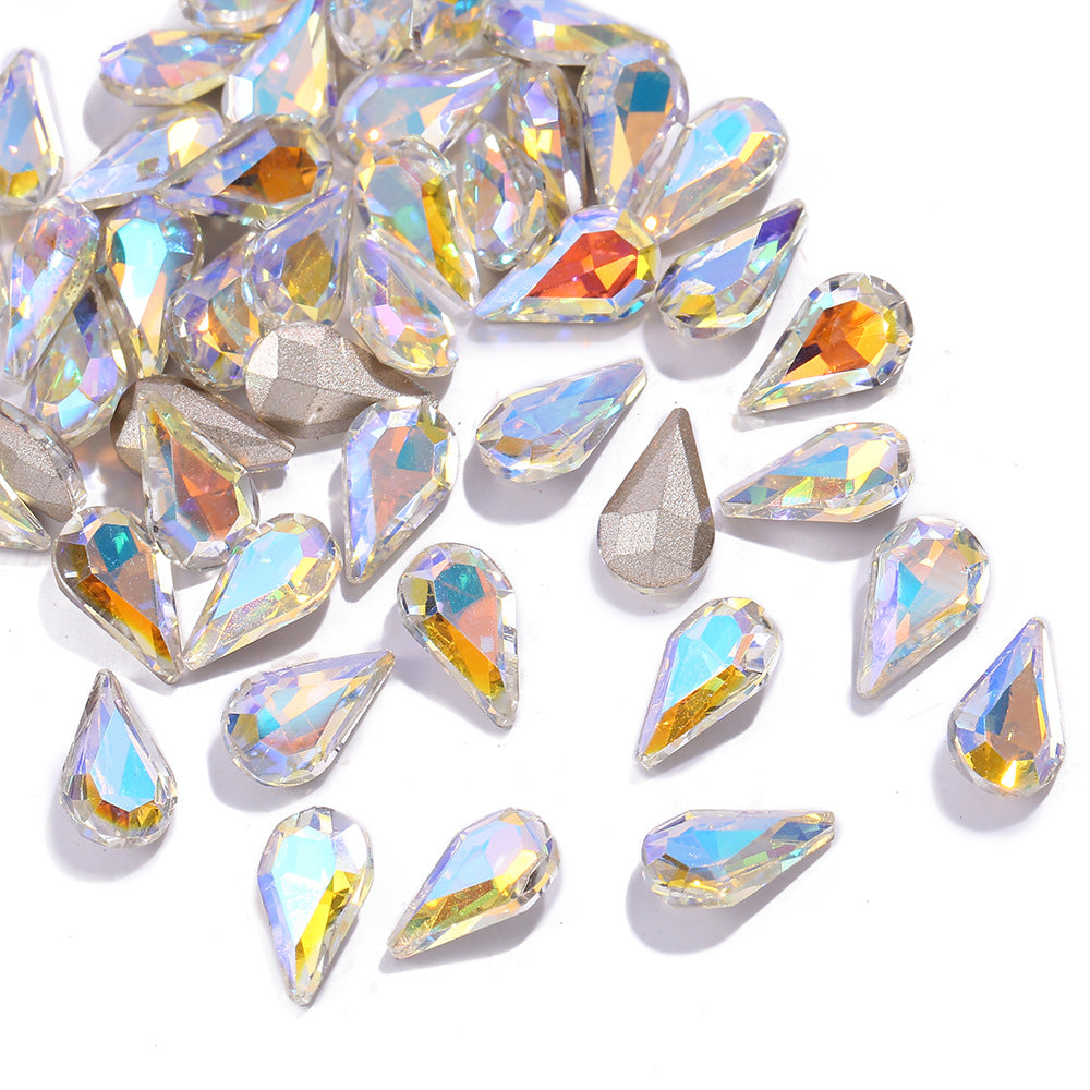 New Water Drop Pointed Bottom Transparent Manicure Jewelry DIY Clothing Phone Case Diamond Decorations Nail Patch Nail Ornament New Water Drop Pointed Bottom Transparent Manicure Jewelry DIY Clothing Phone Case Diamond Decorations Nail Patch Nail Ornament